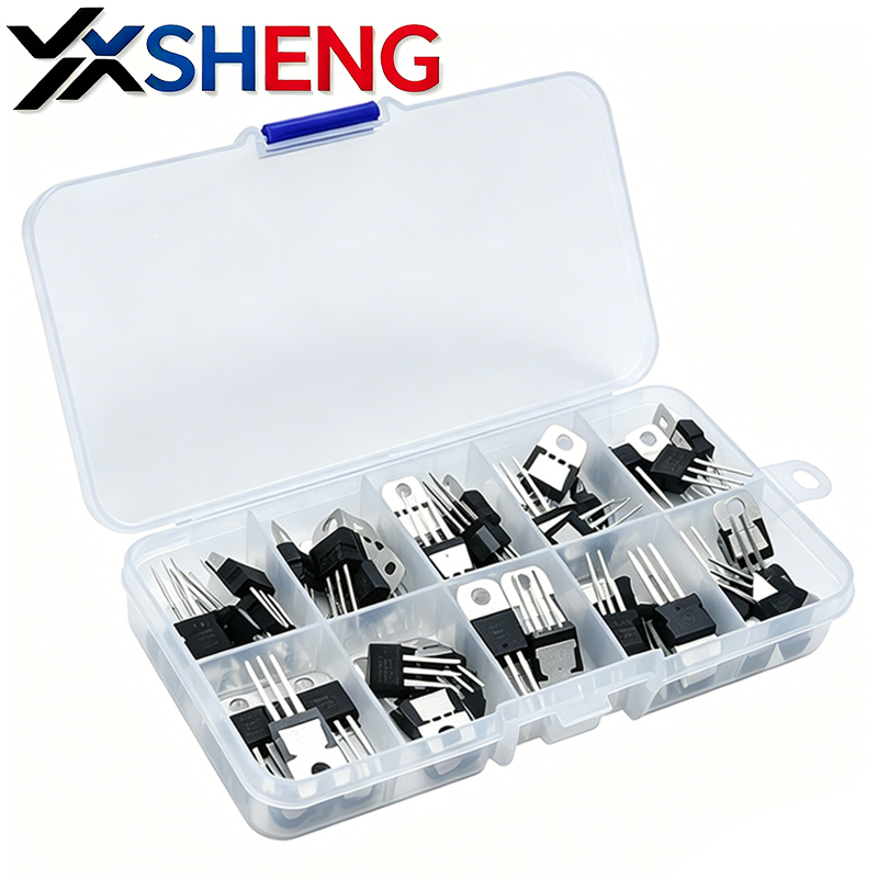 Mosfet Transistor Set - 50PCS Voltage Regulator KIT 10 Values