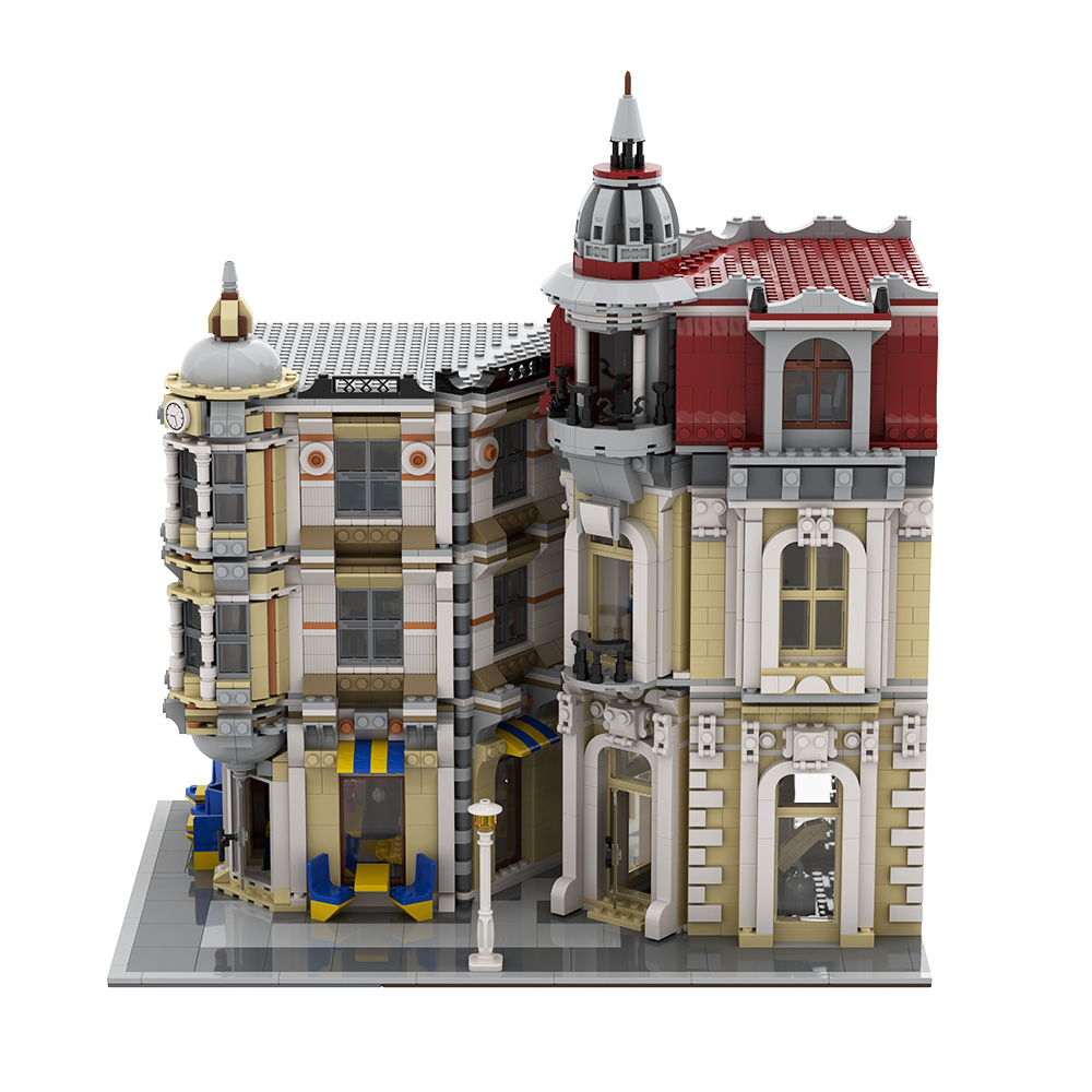 Diy Electronics Stores - Gobricks MOC Street View Corner Alley