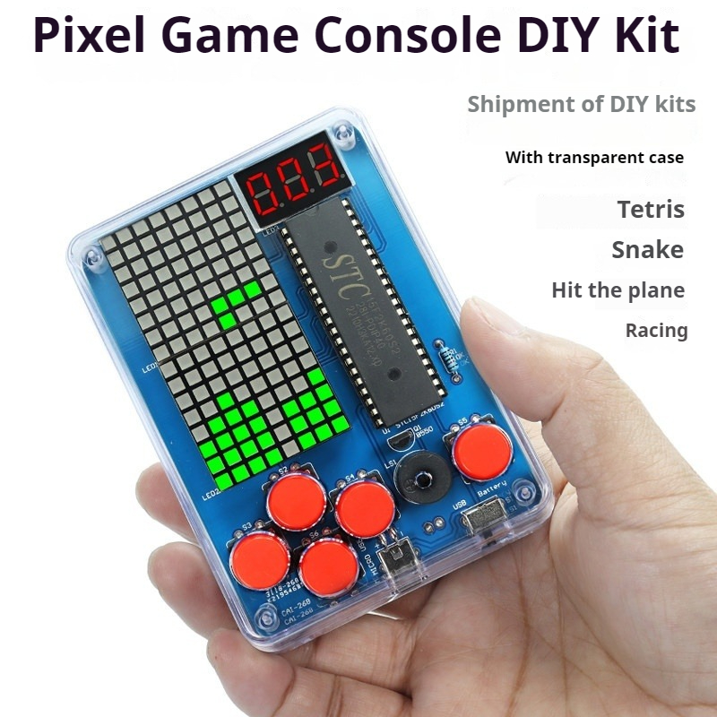 Diy Electronics For Kids - Pixel Game Machine Production Kit, 51
