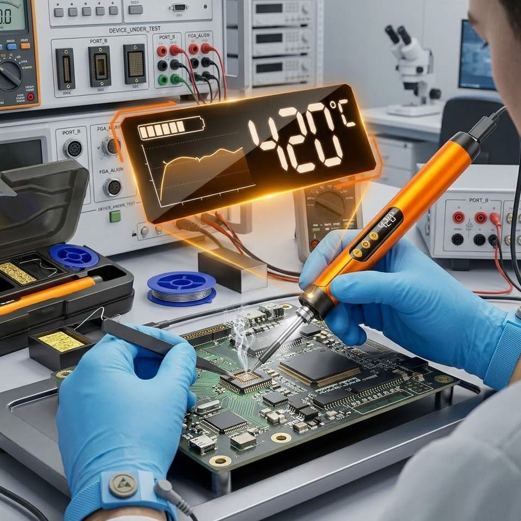Diy Electronics Bench - Portable Cordless Soldering Iron Set Digital