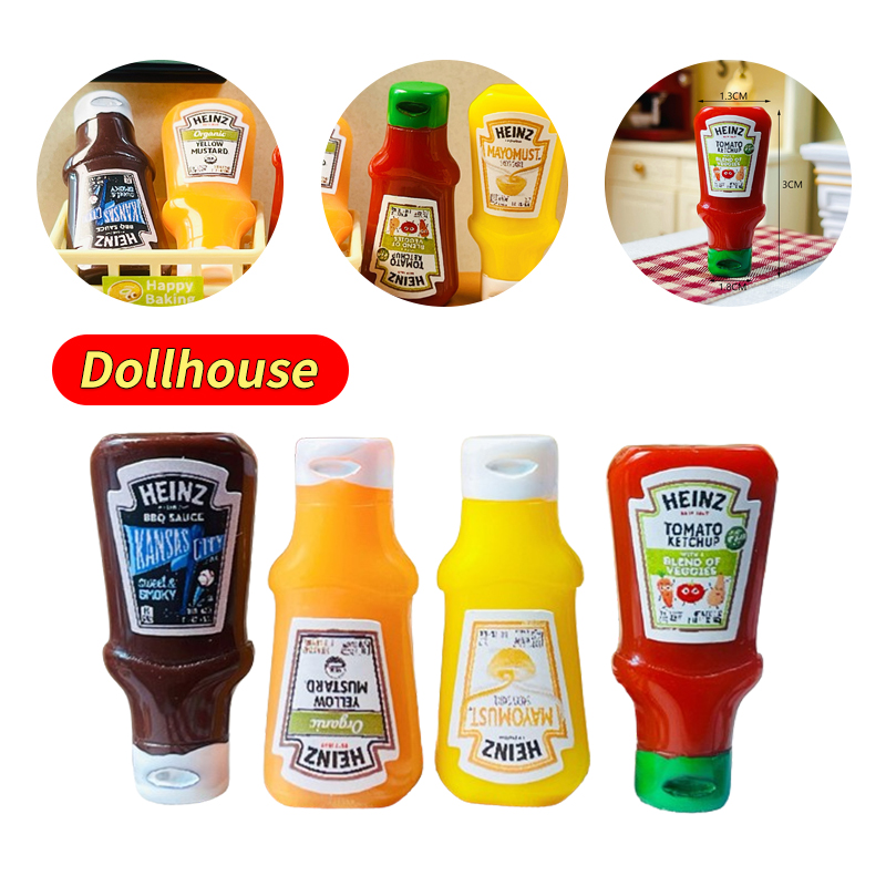 Diy Electronics Housing - 4Pcs Dollhouse Miniature Strawberry Sauce Jam