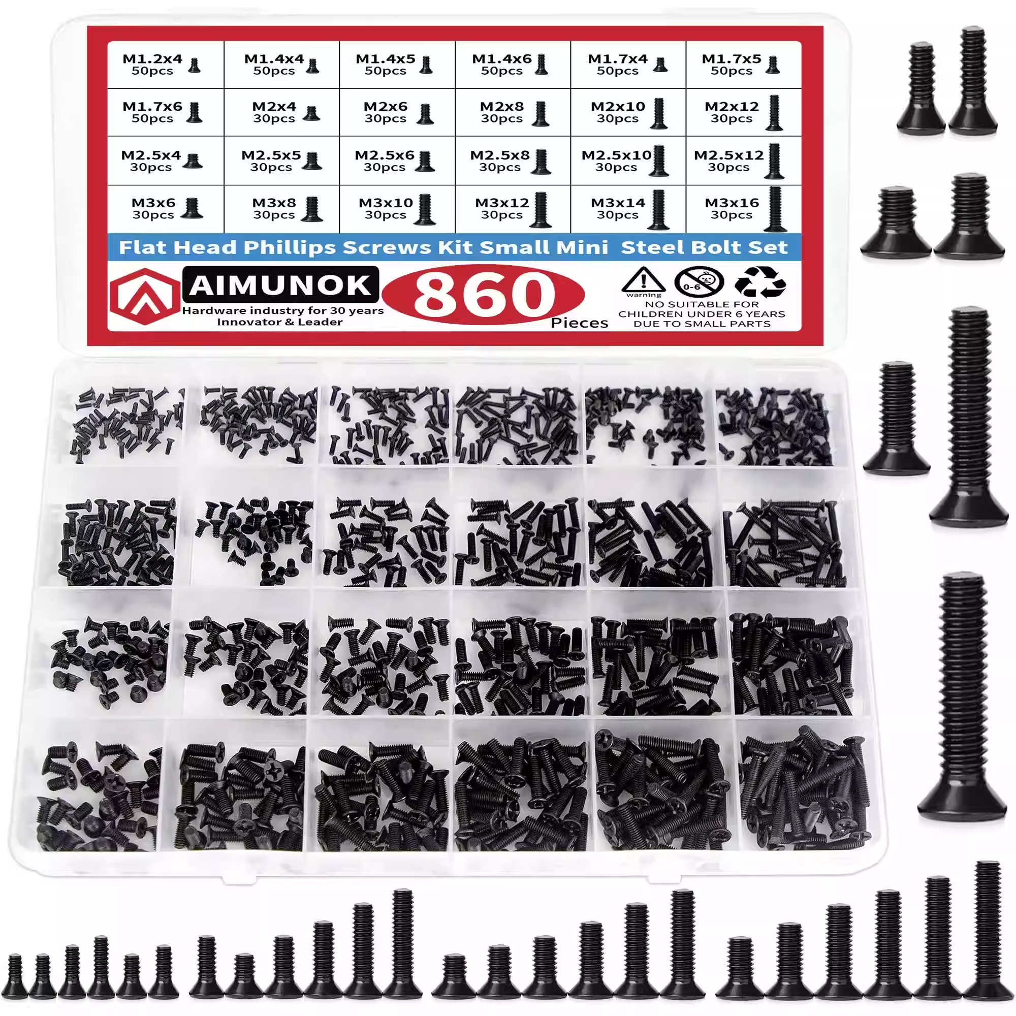 Diy Electronics Repair Kit - 860PCS Small Screws Assortment Kit M1.2