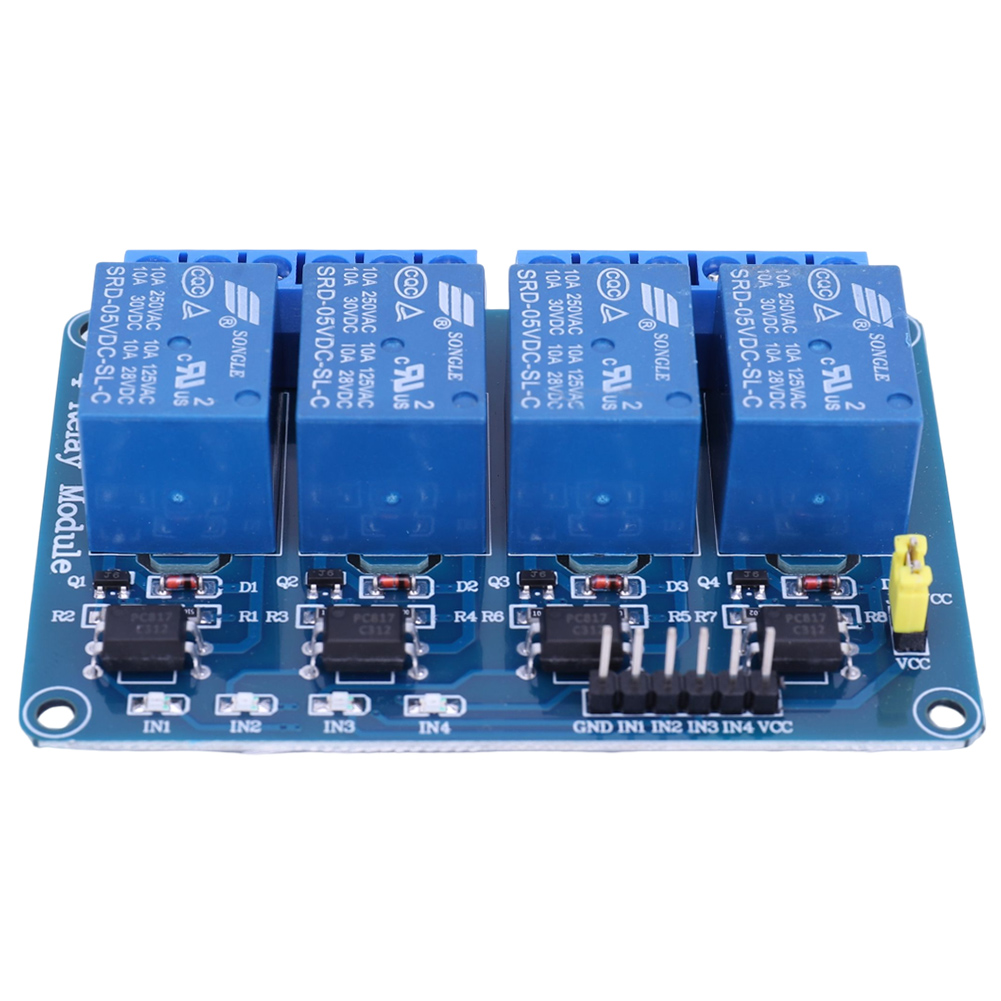 5V 12V 4 Channel Relay Board w – обзор и цена Relay Module 5V