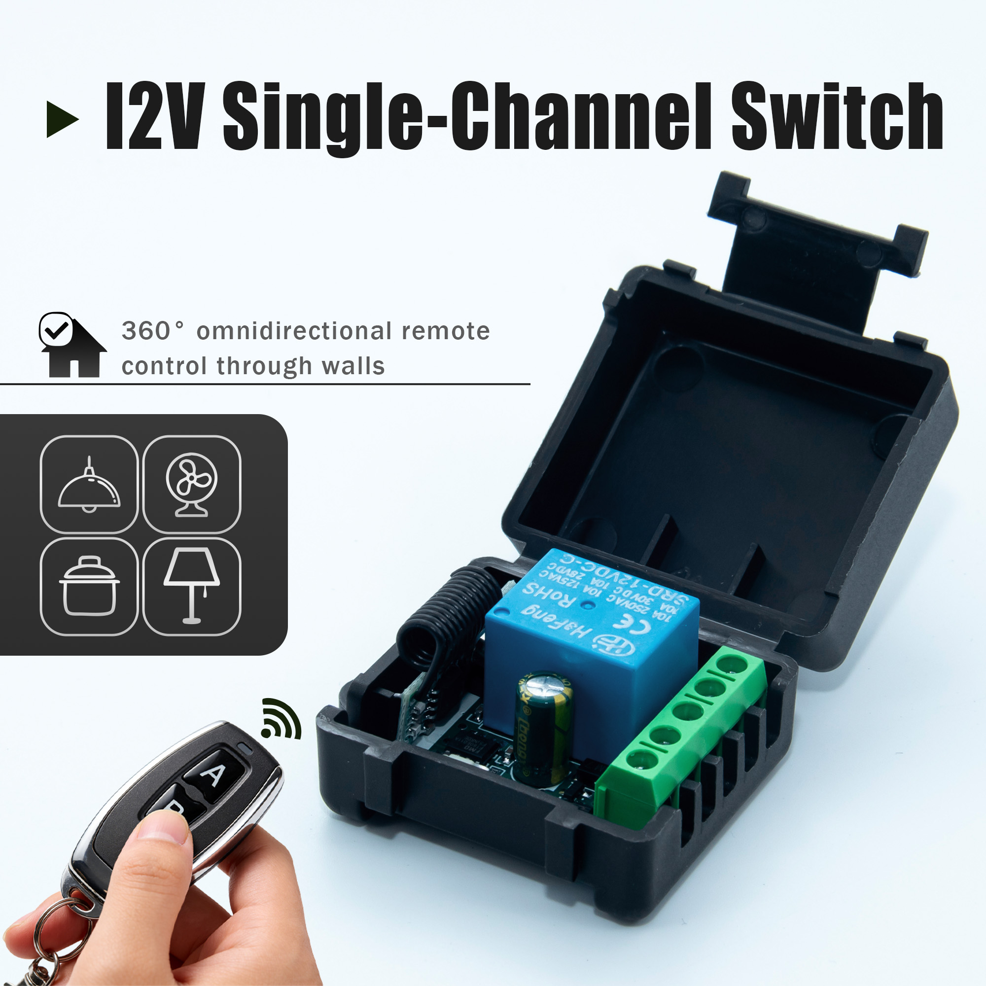 DC 12V 433MHz Wireless Remote  – обзор и цена Relay Module 5V