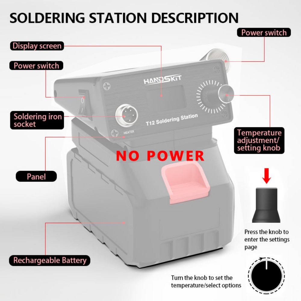 T12 Cordless Portable Solderin – обзор и цена Diy Soldering Station No Electronics