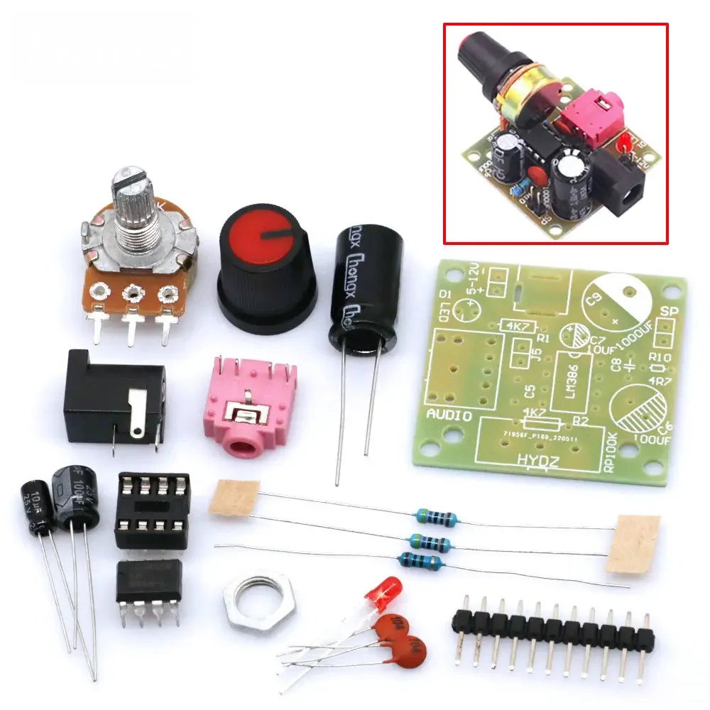 3V-12V LM386 Mini Power Amplif – обзор и цена Diy Guitar Electronics Kit