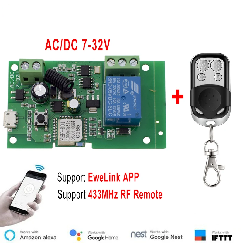 Ewelink AC/DC 5V 7V-32V 1 Chan – обзор и цена Relay Module 5V