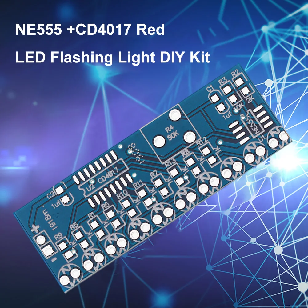 50PCS-5 NE555 +CD4017 Red LED  – обзор и цена Diy Electronics News