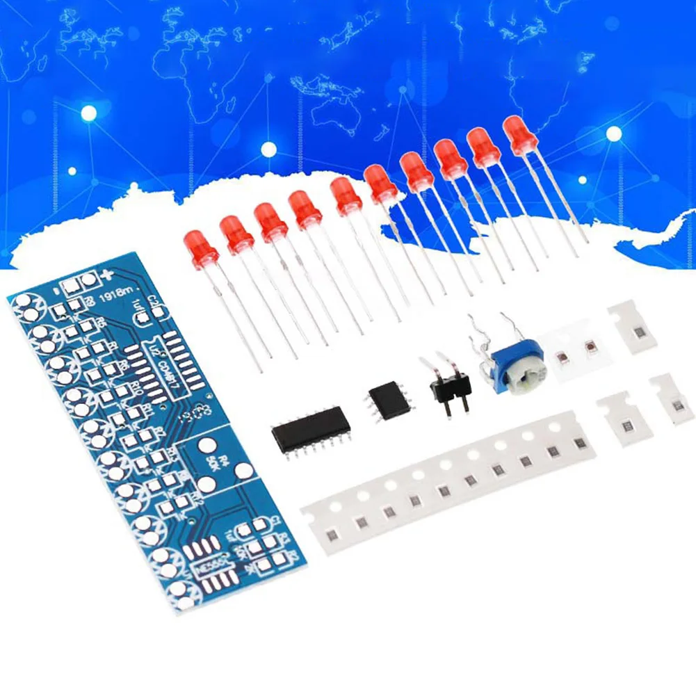 50PCS-5 NE555 +CD4017 Red LED  – обзор и цена Diy Electronics News