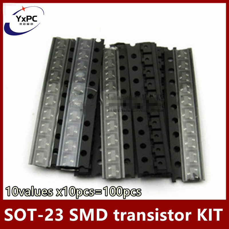 10values x10pcs=100pcs SOT-23  – обзор и цена Mosfet Transistor Set