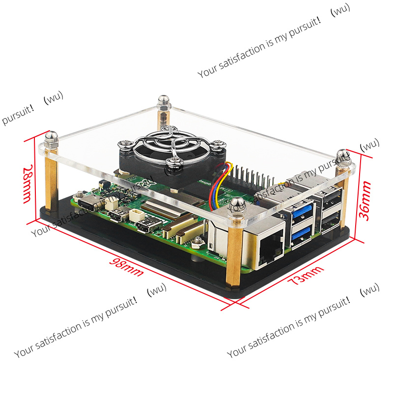 Raspberry Pi 5 Acrylic Case Tr – обзор и цена Diy Electronics Raspberry Pi