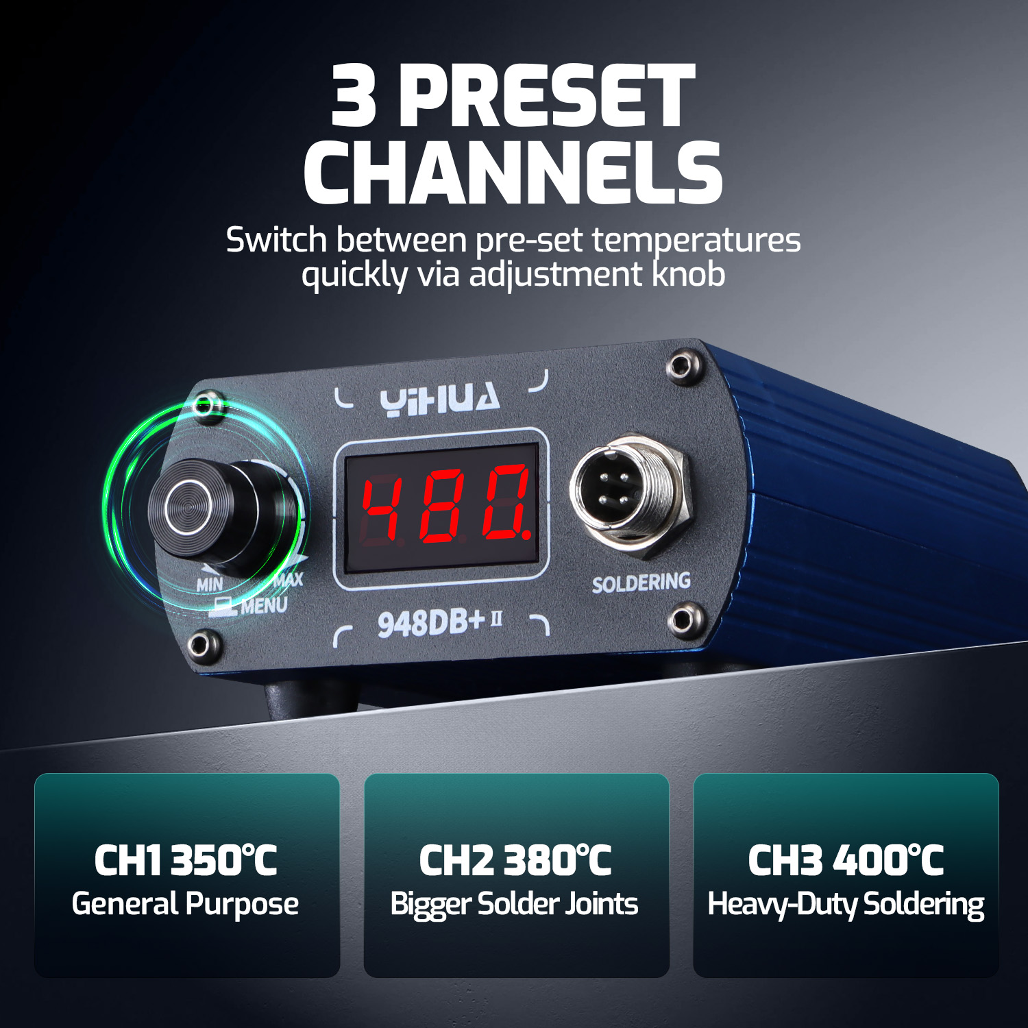 YIHUA 948DB+-II 75W Quick Heat – обзор и цена Diy Soldering Station No Electronics