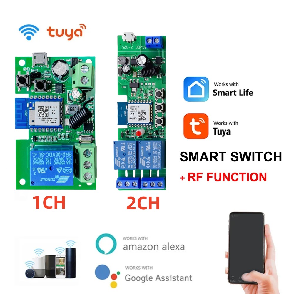 Alexa Smart Switch Tuya Smart  – обзор и цена Relay Module 5V