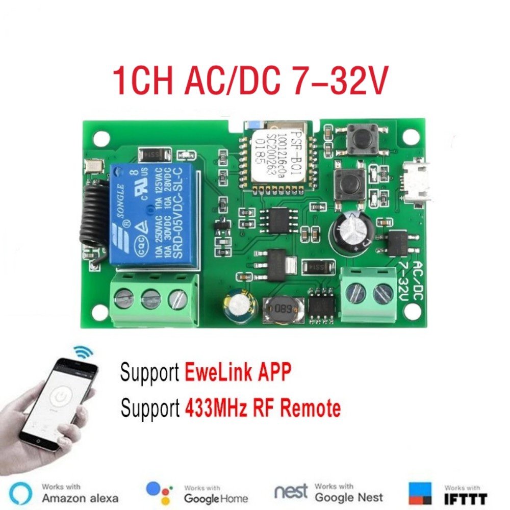 USB 5v DC7-32V eWeLink Smart W – обзор и цена Relay Module 5V