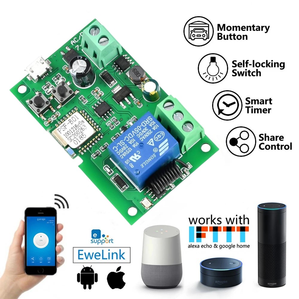 USB 5v DC7-32V eWeLink Smart W – обзор и цена Relay Module 5V