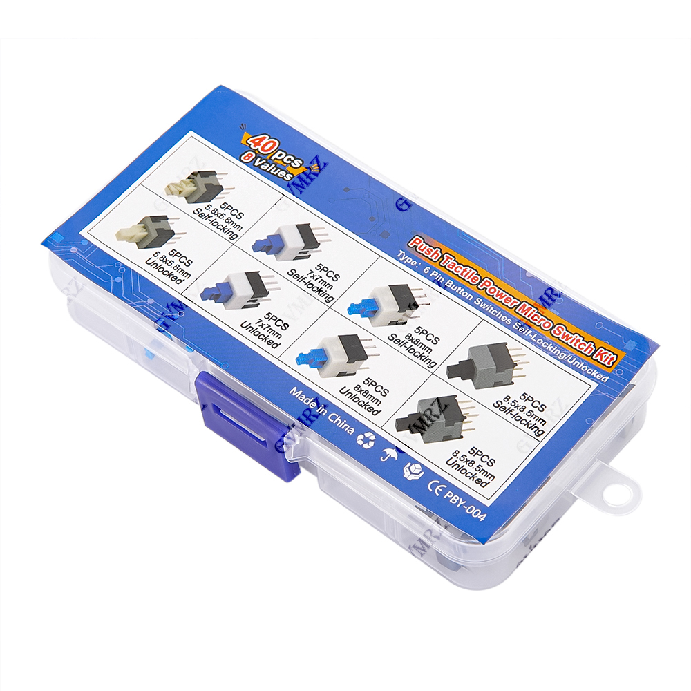 40PCS 8Values Push Tactile Mic – обзор и цена Learn Diy Electronics