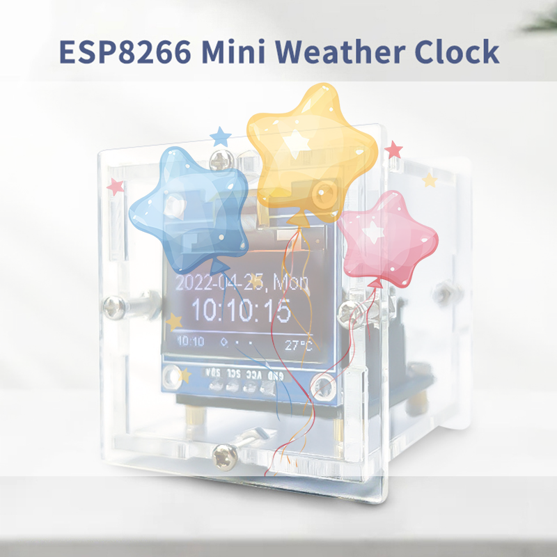 ESP8266 MINI Weather Clock WIF – обзор и цена Diy Soldering Station No Electronics