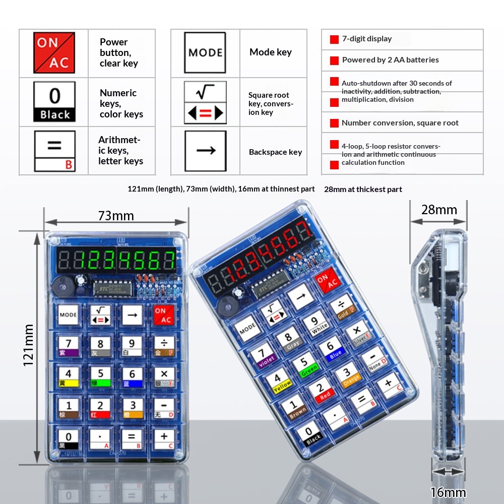 Calculator Production Kit, Ele – обзор и цена Homemade Diy Electronics