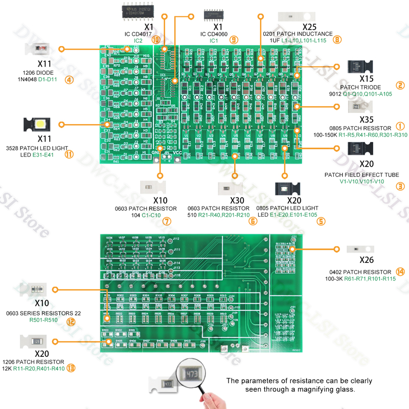 SMD/SMT 14 Types Of 240 Patch  – обзор и цена Pcb Etching Kit