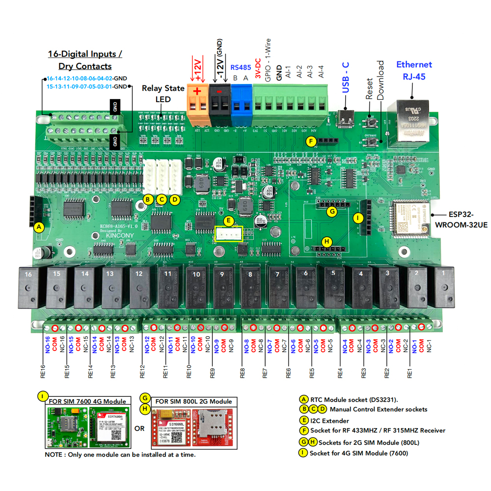 KC868-A16S 16CH ESP32 Relay Bo – обзор и цена Rtc Module Ds3231
