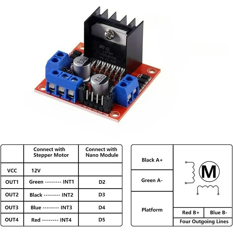 1-5pcs L298N Driver Board Modu – обзор и цена L298N Motor Driver