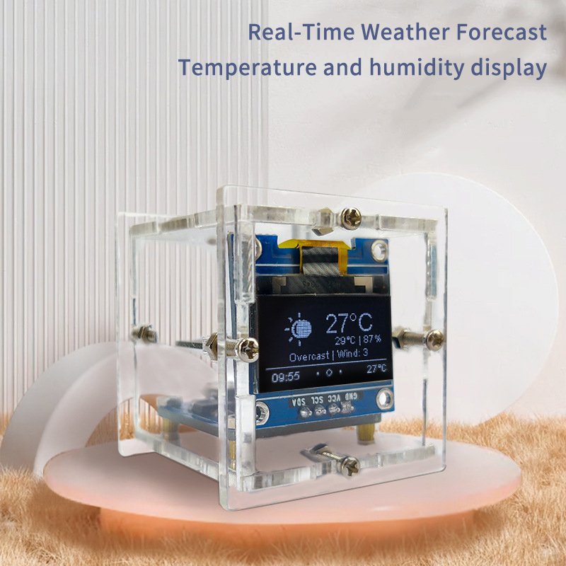 ESP8266 MINI Weather Clock WIF – обзор и цена Diy Soldering Station No Electronics