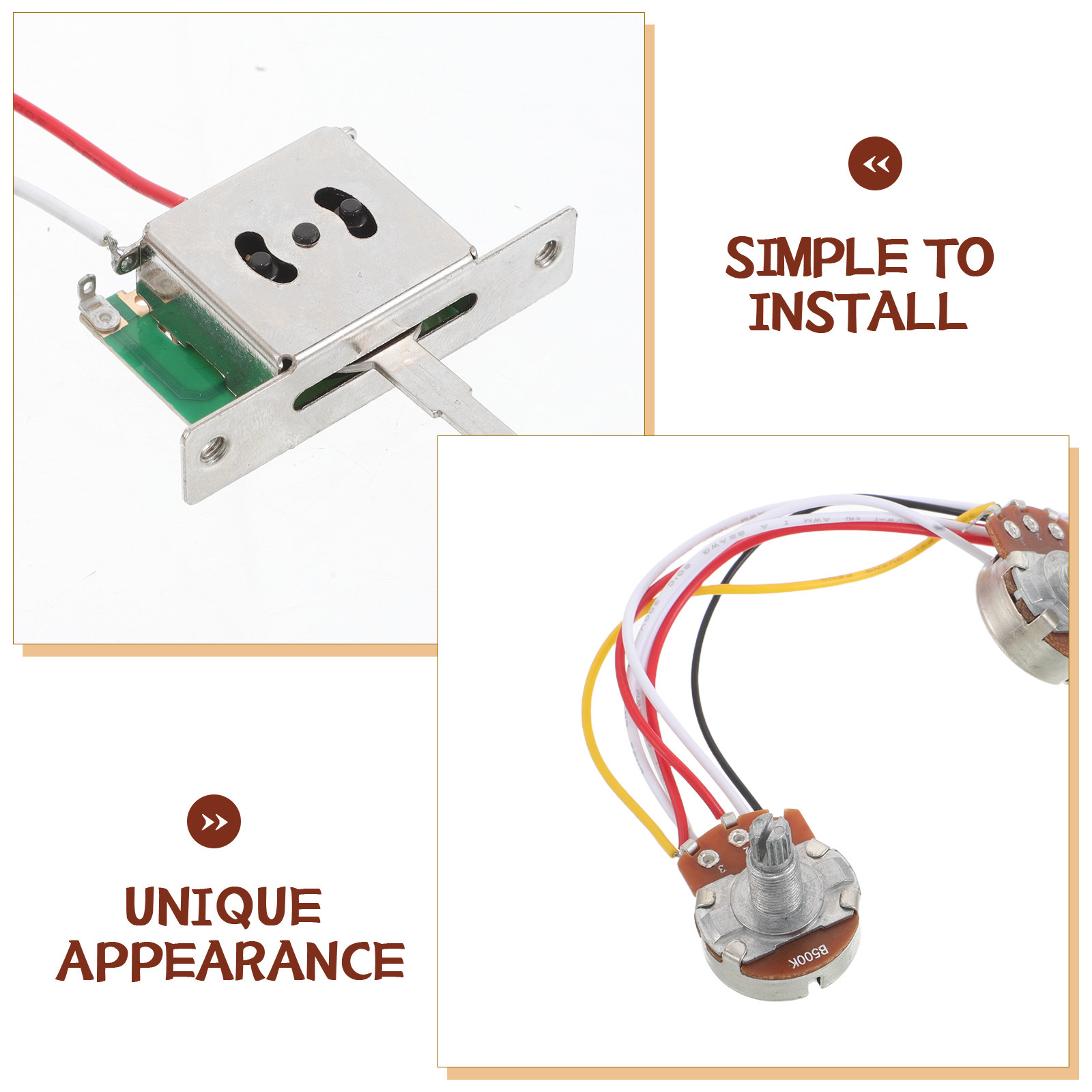 1Set Guitar Wiring Harness Kit – обзор и цена Diy Guitar Electronics Kit