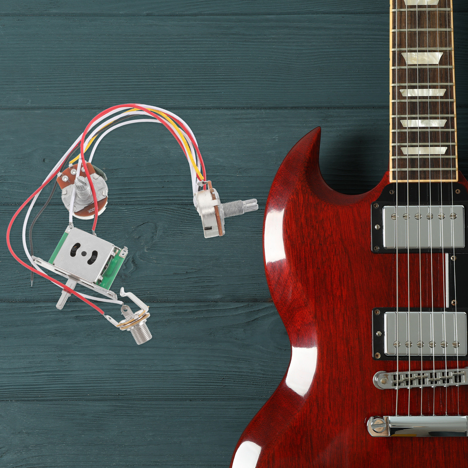 1Set Guitar Wiring Harness Kit – обзор и цена Diy Guitar Electronics Kit