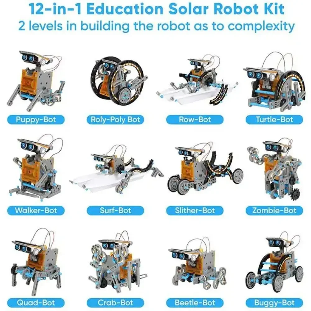 13 in 1 Solar Powered Robot Sc – обзор и цена Learn Diy Electronics